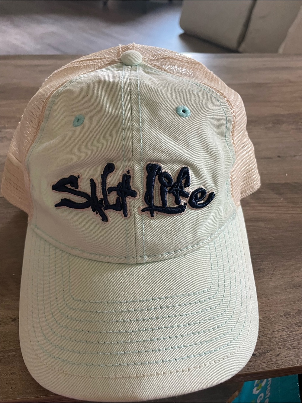 Salt life key lime Embroidered logo mesh snapback trucker cap hat unisex